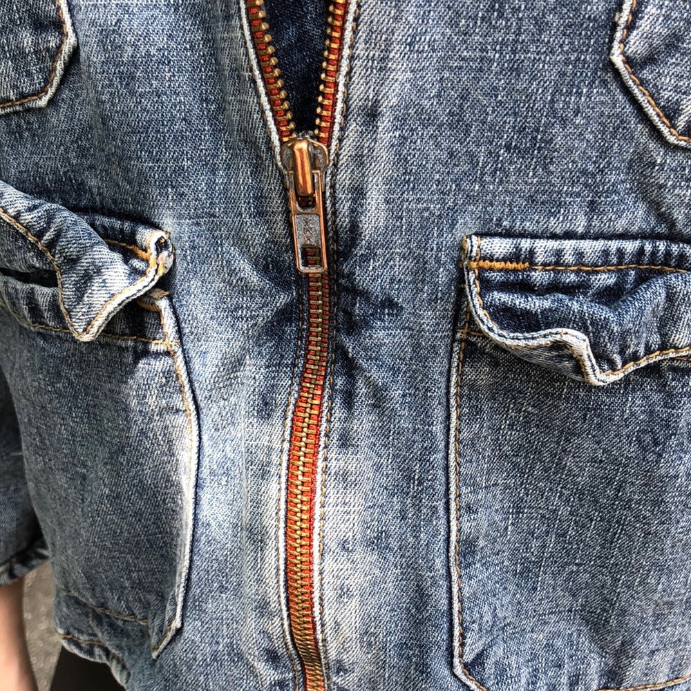 Jacket by big blue jean jacket with pockets - Picture 4 of 6